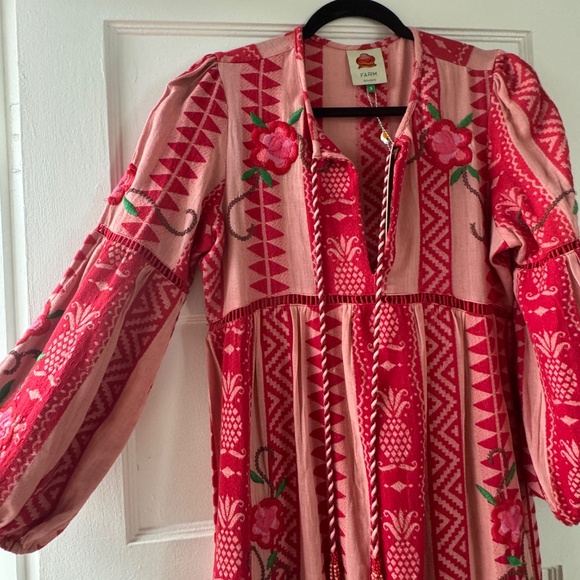 FARM RIO NEW W/TAGS Embroidered Dress - Picture 3 of 8